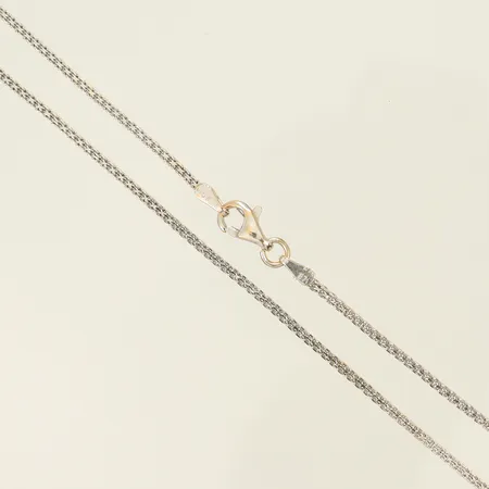 Halskedja vitguld längd 50cm, bredd 1,5mm, 18K, 7,3g Vikt: 7,3 g