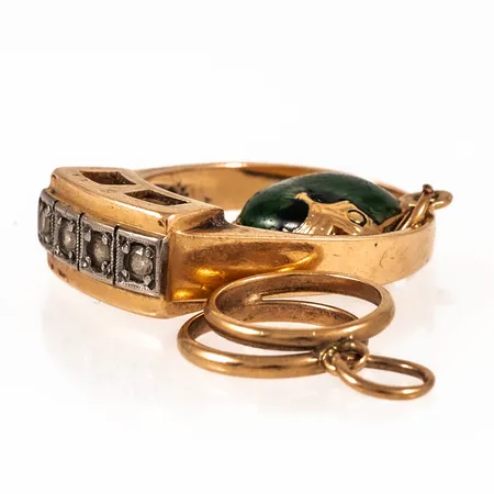 Diverse defekt guld 18K 6,2g. 