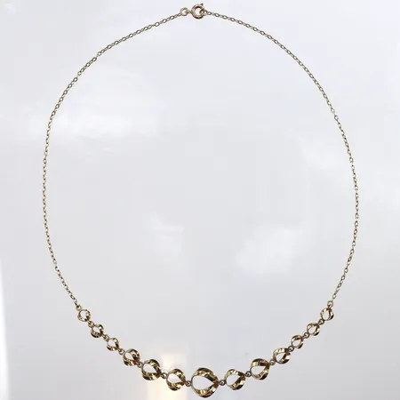 Collier 46cm, bredd: 1,7-11,7mm, 14K Vikt: 7,1 g