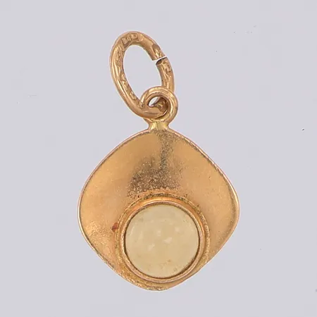 Hänge gul sten 14mm, 18K Vikt: 0,4 g