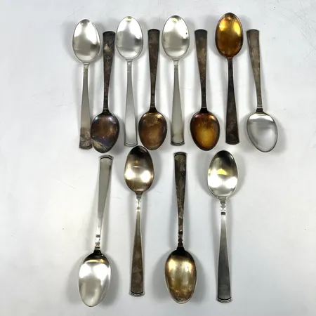 12 Matskedar Rosenholm, 18cm, 830/1000 silver Vikt: 465,6 g