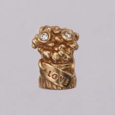 Hänge med diamanter, 2x ca 0,01ct, 14K Vikt: 3,4g Vikt: 3,4 g