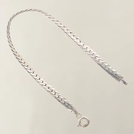 Armband manglad pansar Balestra längd 17,5cm bredd 4mm något skev silver 925/1000 Vikt: 7 g