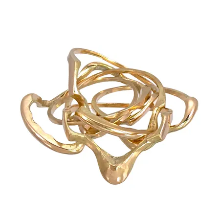 Pusselring, 14K guld, sex delar, stl:18½ mm, bredd 5-13 mm, levereras ej ihopmonterad Vikt: 9,3 g