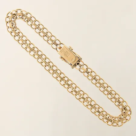 Armband X-länk längd 20cm bredd 6,2mm 18K Vikt: 9,7 g