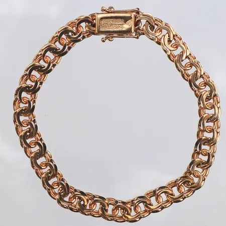 Armband Bismarck 18,5cm, bredd: 7,1mm, 18K Vikt: 18,6 g