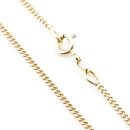 Halskedja, pansar, 44,5cm, bredd 2mm, 18k Vikt: 4,2 g