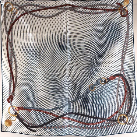 Scarf Hermès Cheval Mirage design Dimitri Rybalchenke, 100% siden, ca år 2014, mått ca 70x70cm