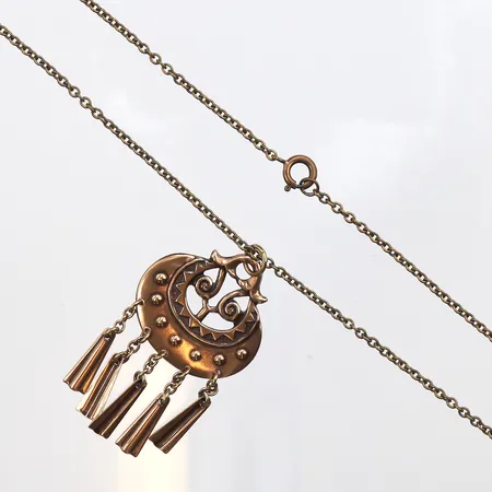 Collier Kalevala Koru Mångudinnan längd 61,5cm bredd 2mm, hänge längd 53mm bredd 28mm, Finland, brons, originaletui
