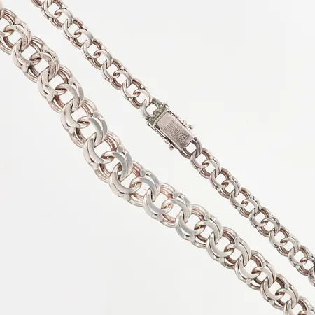 Collier doserad Bismarck 45,5cm, bredd: 7-12mm, GFAB, silver 925/1000 Vikt: 34,6 g