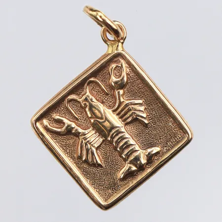 Hänge stjärntecknet Kräftan, 21mm, 18K Vikt: 0,8 g