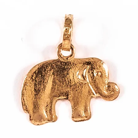 Hänge elefant 13x14,5mm 18K 0,5g.