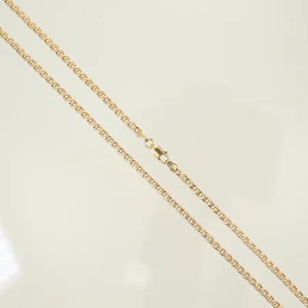 Halskedja pansar med stav längd 52cm, bredd 3mm, 14K, 5,6g Vikt: 5,6 g