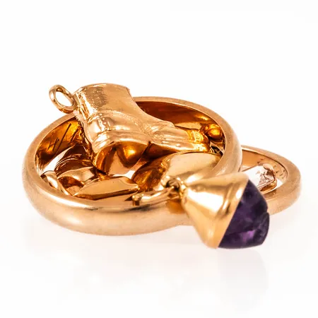 Diverse defekt/graverat guld 18K 9,5g. 