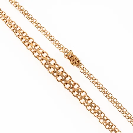 Collier X-länk 42,5cm bredd 5-10,5mm, 18K 18,6g. 