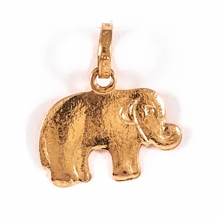 Hänge elefant 13x14,5mm 18K 0,5g. 