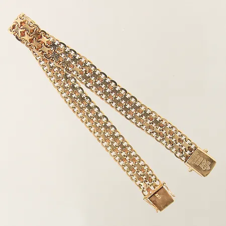 Armband X-länk längd 18,5cm bredd 8,7mm 18K Vikt: 14,4 g