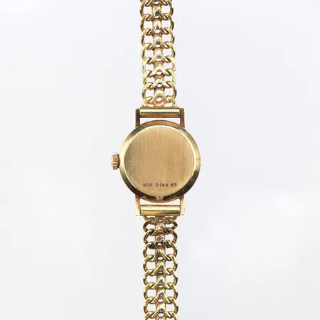Damur Certina 14K, 19mm, manuell, boettnr: 800 3149 65, klockarmband i 18K, längd inklusive uret: 15,5cm, bredd: 8mm, bruttovikt: 22,4g.