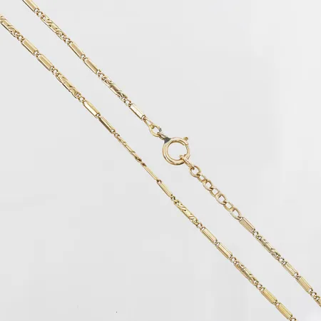 Kedja längd 41cm, bredd 2mm, 18K Vikt: 12,6 g