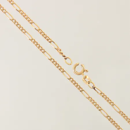 Kedja Figaro Balestra längd 51cm bredd 2mm, defekt lås 18K Vikt: 7,3 g