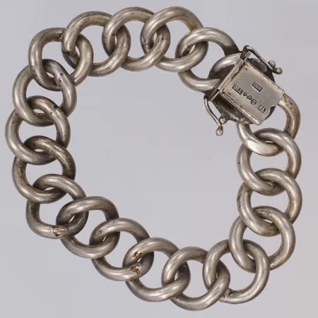 Armband Pansar längd 21cm, bredd 17mm, Janson Guldvaru Ab Victor år 1997, 830/1000 silver Vikt: 99,8 g