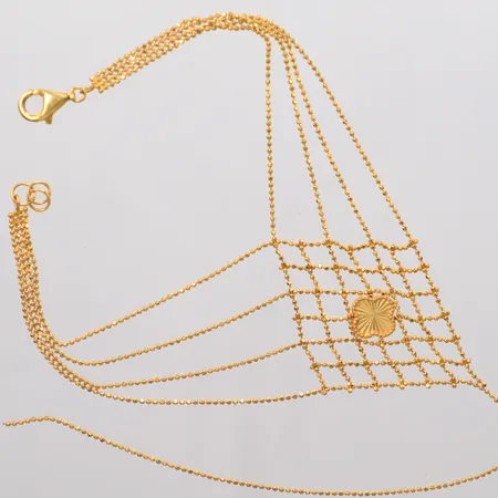 Collier defekt av längd 25,5cm 21k  Vikt: 6,7 g