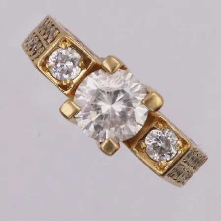 Ring, vita stenar, stl 17½, 18K Vikt: 5,1 g