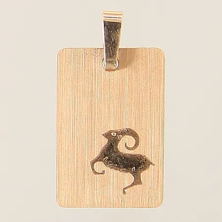 Hänge bocken 20x12mm 18K Vikt: 0,9 g