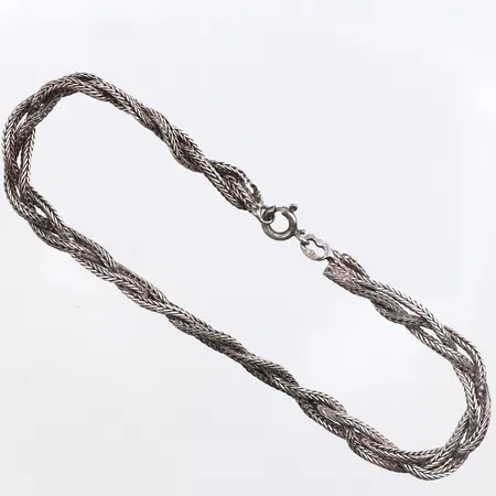 Armband flätat 20cm, bredd: 5mm, 925/1000 silver Vikt: 6,6 g