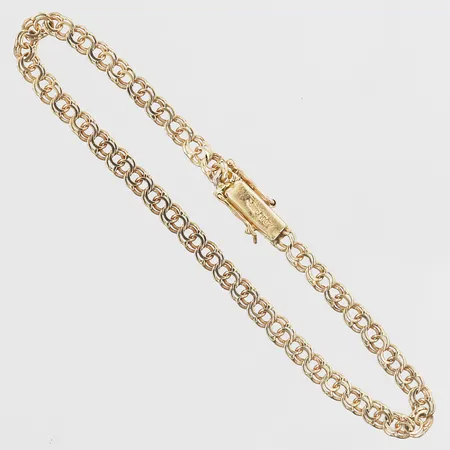 Armband Bismarck längd 16,5cm, bredd 3,5mm, 18K Vikt: 3,5 g