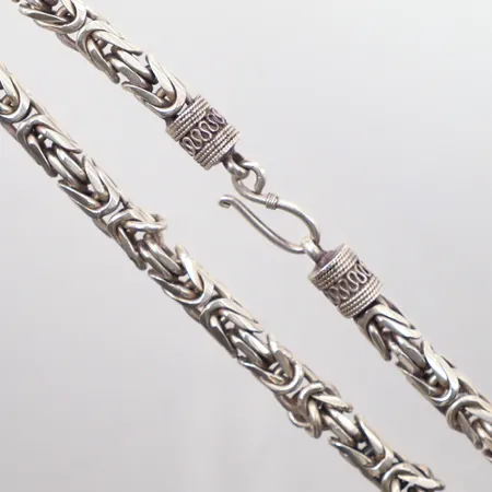 Kejsarlänk defekta länkar silver 925/1000 längd 56,5cm bredd 7,50mm  Vikt: 152 g