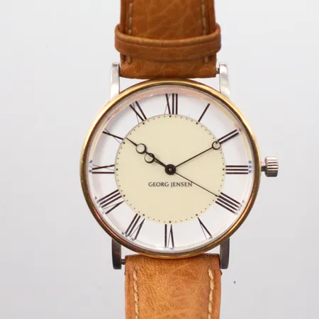 Herrur Georg Jensen automatisk Ø34,5mm design av Bo Bonfils 365.80/ 85433 skinnband, orginalpåse  inga andra tillbehör