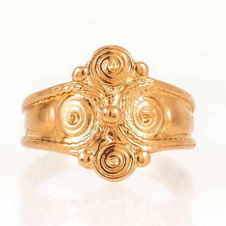 Ring Vikingamodell stl:19 bredd 2,5-16mm, 18K 4,2g.
