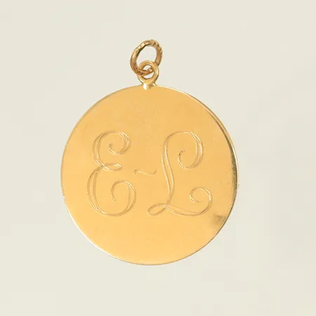Hänge "E-L" längd 25mm inkl ögla, bredd 20mm, 18K, 1,9g 
