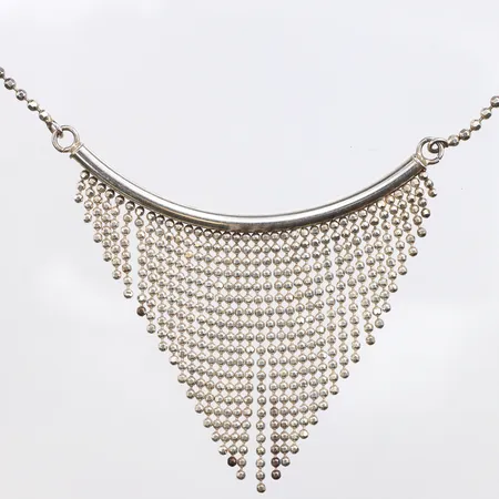 Collier 44cm, bredd: 1,7mm, 925/1000 silver. Vikt: 11,2 g