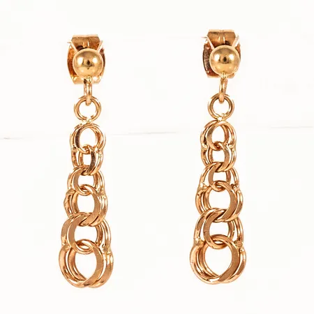 Örhängen Bismarck längd 23,5mm bredd 3-5,5mm, 18K 1,5g.