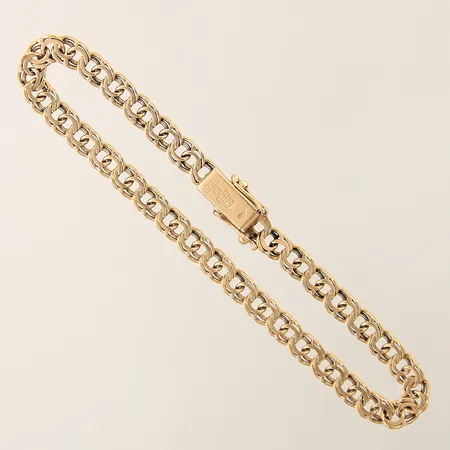 Armband Bismarck längd 19,5cm bredd 5mm 18K  Vikt: 9,7 g
