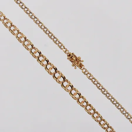 Kedja Bismarck doserad NSE längd: ca 44cm bredd: ca 2-4mm 18K Vikt: 9,5 g
