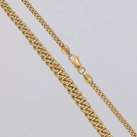 Kedja doserad Pansar längd 44cm, bredd 2,7-5,5mm, ihåligt, Guldfynd, 18K  Vikt: 8,4 g