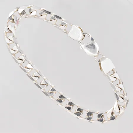 Armband Pansar längd 20½cm, bredd 8mm, silver 925/1000. Vikt: 27,8 g