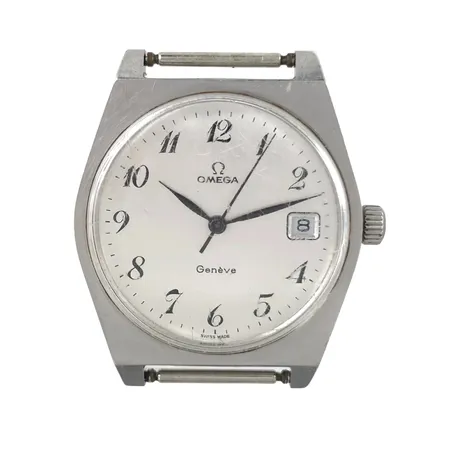 Herrur Omega Genève 136.0049, stål, Ø35 mm, manuell - fungerar, kaliber 613, bruksmärken,