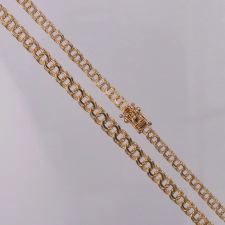 Collier Bismarck längd ca 44,5cm, doserad bredd 4-5,3mm, 18K Vikt: 15,8g Vikt: 15,8 g
