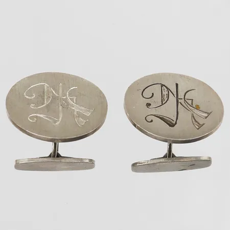 Manschettknappar Ceson Guldvaru Ab, Ø22mm, gravyr, silver 830/1000 Vikt: 17,6 g