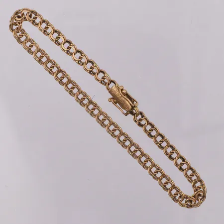 Armband Bismarck längd 19cm, bredd 4,5mm, svenska stämplar, 18K Vikt: 7,6g Vikt: 7,6 g