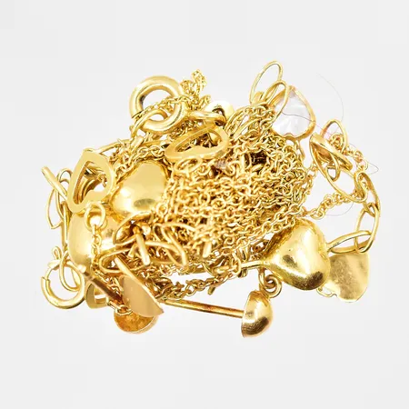 Diverse defekt guld, 18K. Vikt: 6,7 g