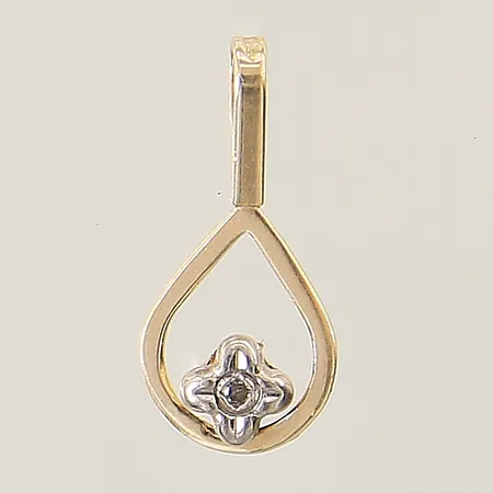 Hänge med diamant ca 0,005ct 15x7,3mm 18K Vikt: 0,4 g