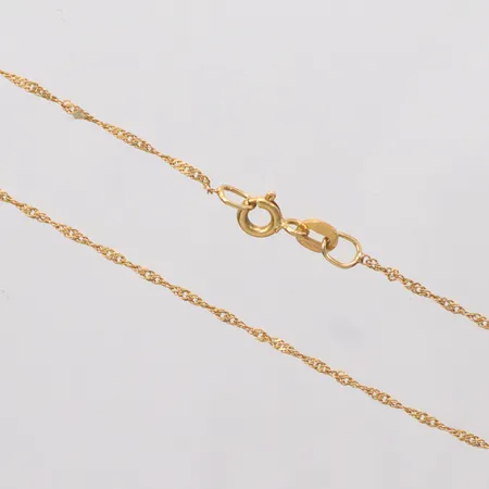 Kedja Singapore längd 40cm bredd 1,20mm  18k Vikt: 1,4 g