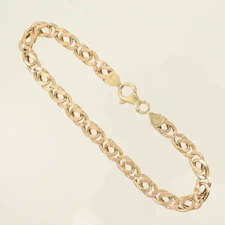 Armlänk längd 22cm, bredd 6mm, 14K, 8,2g Vikt: 8,2 g