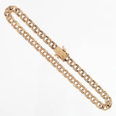 Armband Bismarck längd 19cm bredd ca 5mm, 18K Vikt: 7,2 g