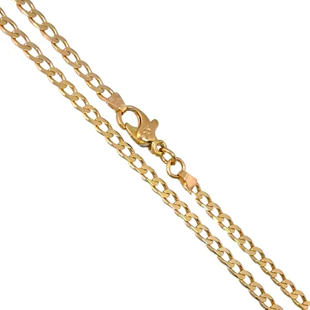 Halskedja Pansar, 18K guld, massiv manglad modell, Balestra, svensk kontrollstämpel, längd 40,5 cm, bredd 3 mm, defekt lås Vikt: 8,5 g